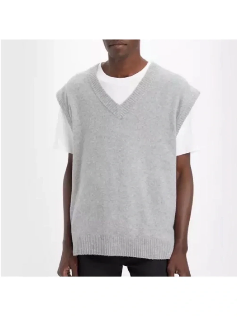 Levi’s XSmall Sweater Vest in Midtone Heather Grey VNeck Sleeveless NWT